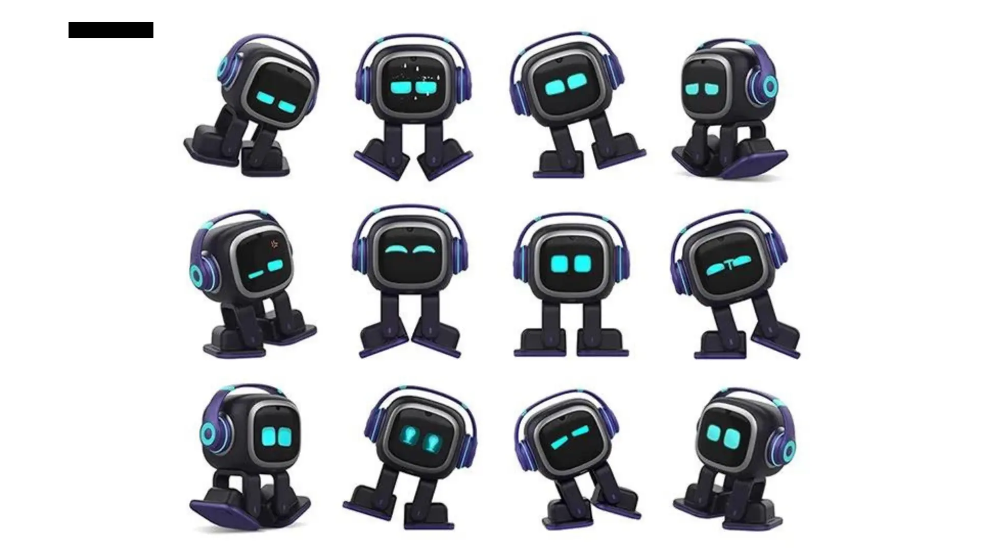 Az emorobot egy asztali AI társ, amely önállóan felfedezi a világot és reagál rád több mint 1000 arckifejezéssel és mozgással.